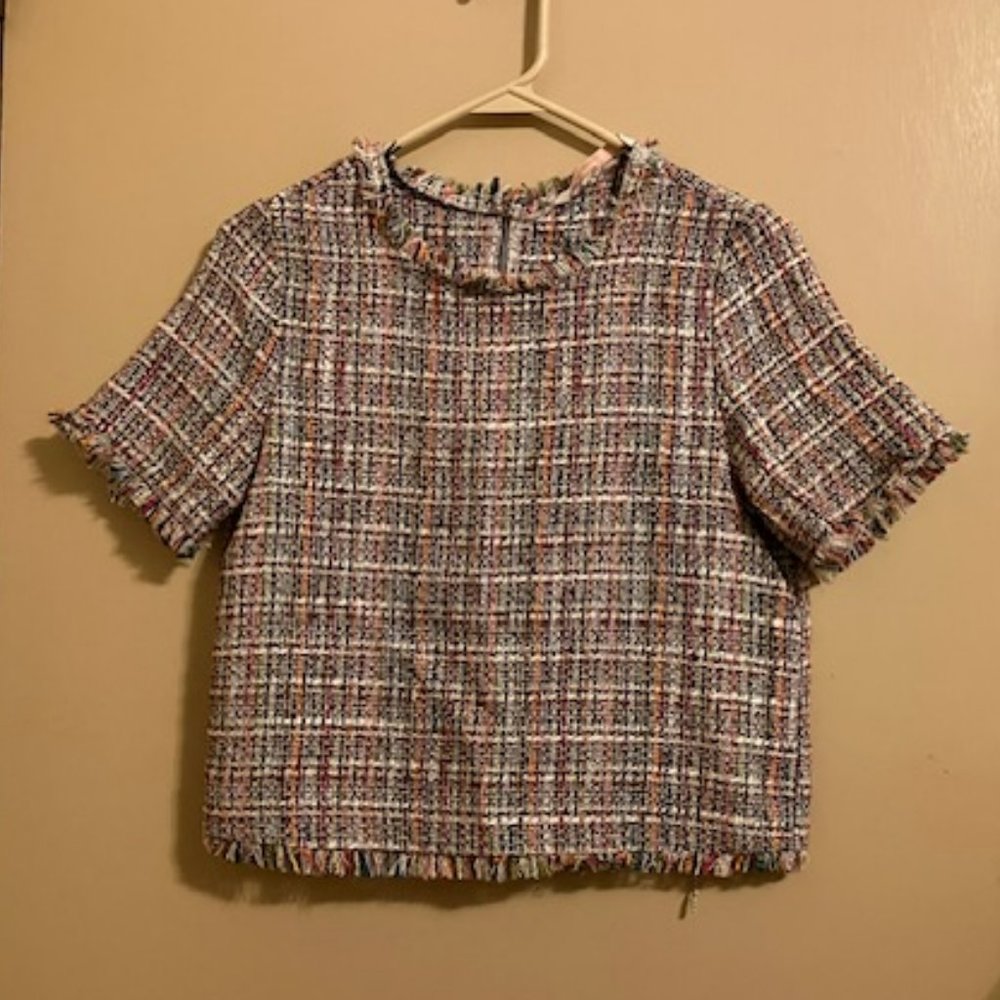 Zara Cute Tweed Cropped Top